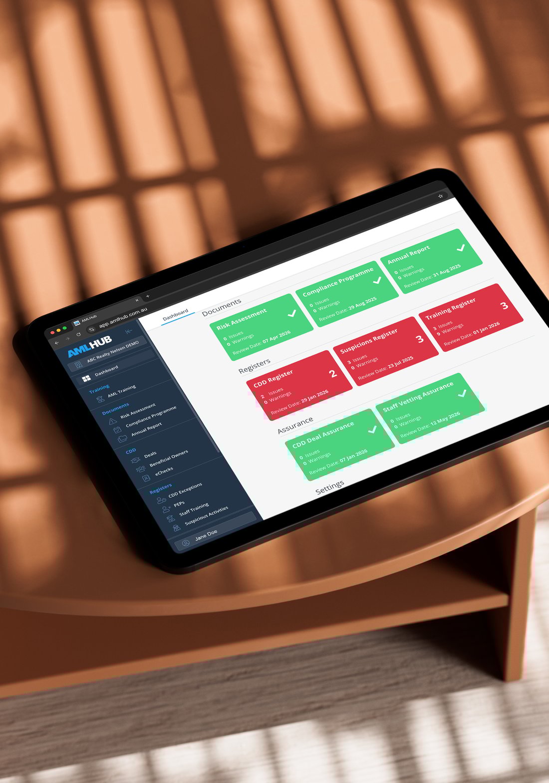 AMLHUB on iPad AMLHUB on iPad