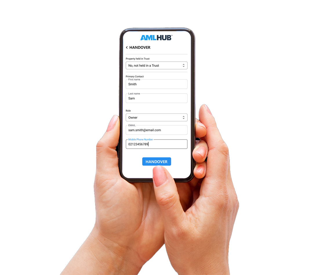 Handover your deals to your admin with the AMLHUB ID app
