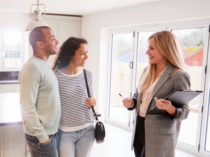 Real Estate Agent making a sale Real Estate Agent making a sale