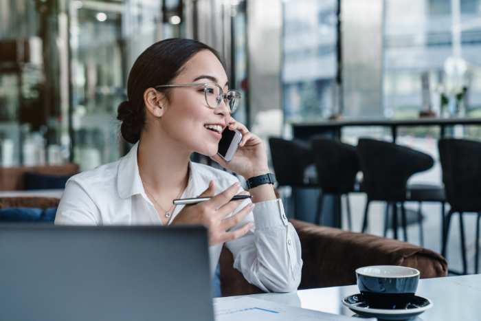 Woman managing AML in accounting job