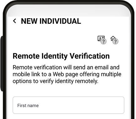 Issue remote identity verification requests